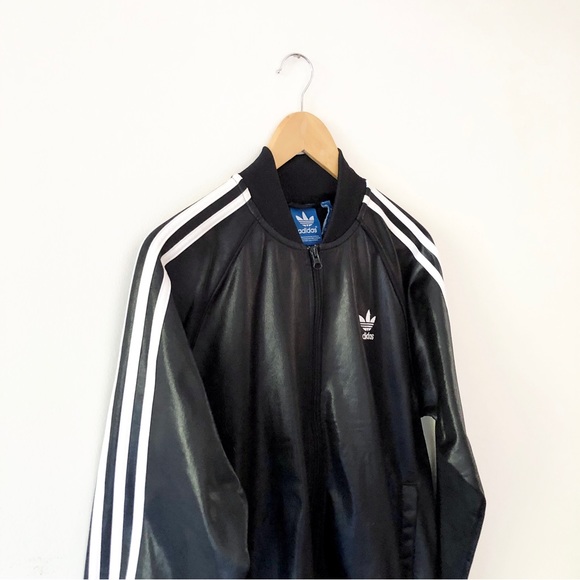 Adidas Shiny Black Track Jacket - Picture 3 of 6